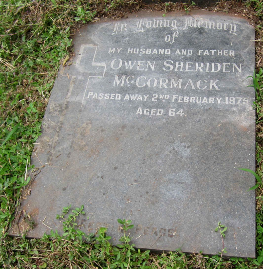 McCORMACK Owen Sheriden -1975
