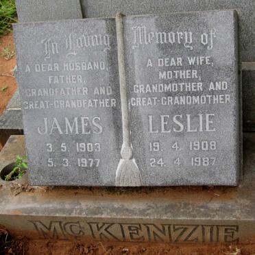 McKENZIE James 1903-1977 &amp; Leslie 1908-1987