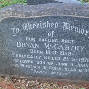 McCARTHY Bryan 1959-1972