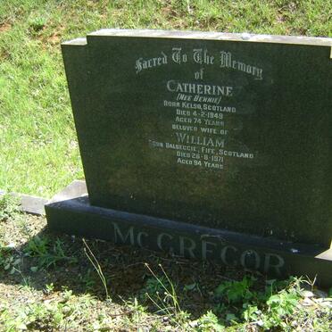 McGREGOR William -1971 &amp; Catherine BENNIE -1949