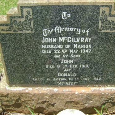 McGILVRAY John -1947 :: McGILVRAY John -1910 :: McGILVRAY Donald -1942
