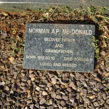 McDONALD Norman A.P. 1912-2001