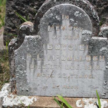 McCULLOUGH Philip -1930 &amp; Emma Charlotte -1936 :: McCULLOUGH P.L. -1918