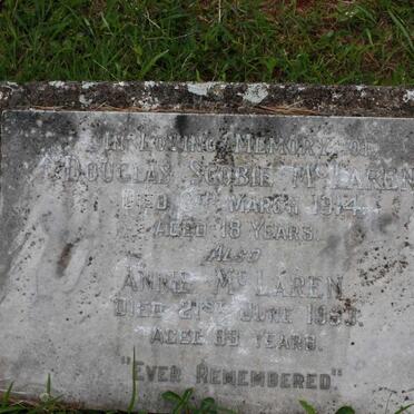 McLAREN Douglas Scobie -1914 :: Anne -1953