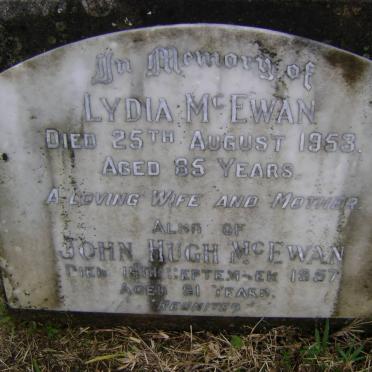 McEWAN John Hugh -1957 &amp; Lydia -1953