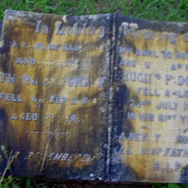 McDONALD Hugh R. -1949 :: McDONALD Thora -1943