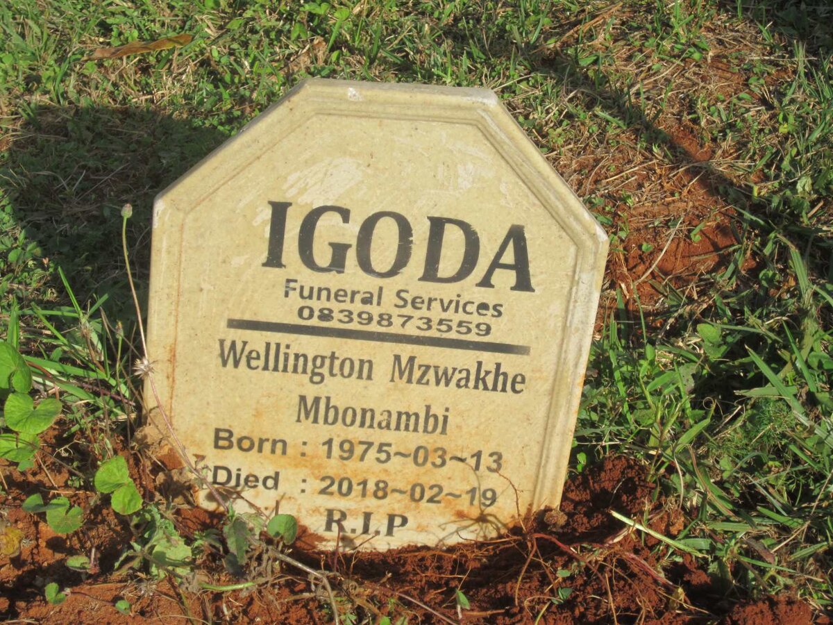 MBONAMBI Wellington Mzwakhe 1975-2018