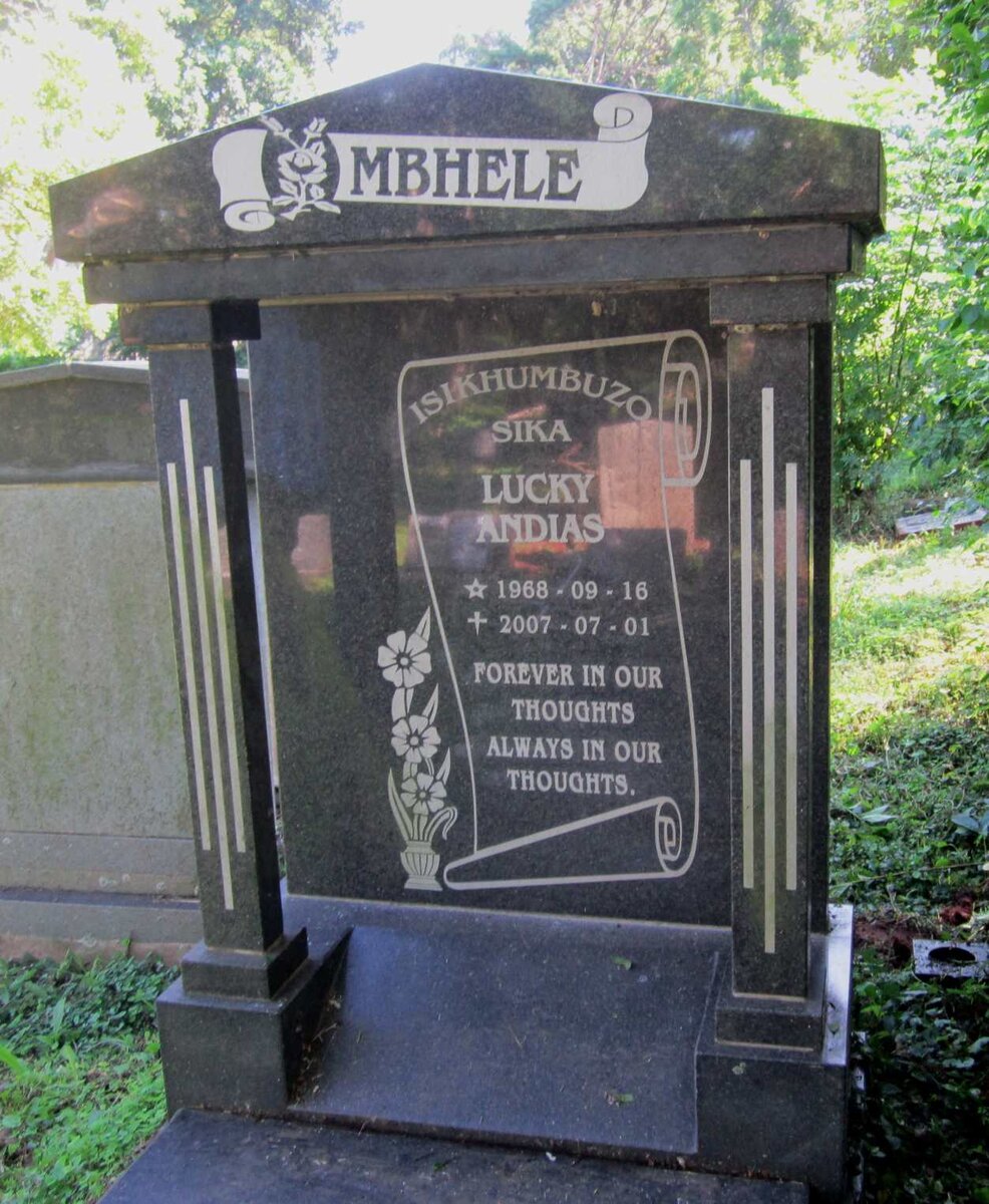 MBHELE Isikhumbuzo Lucky Andias 1968-2007