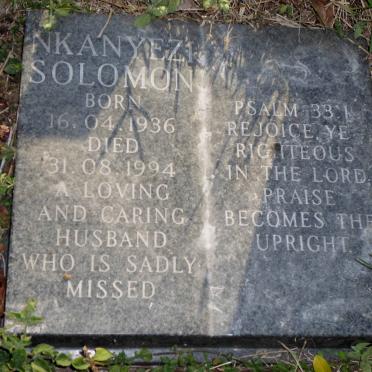 MBAMBO Nkanyez Solomon 1936-1994