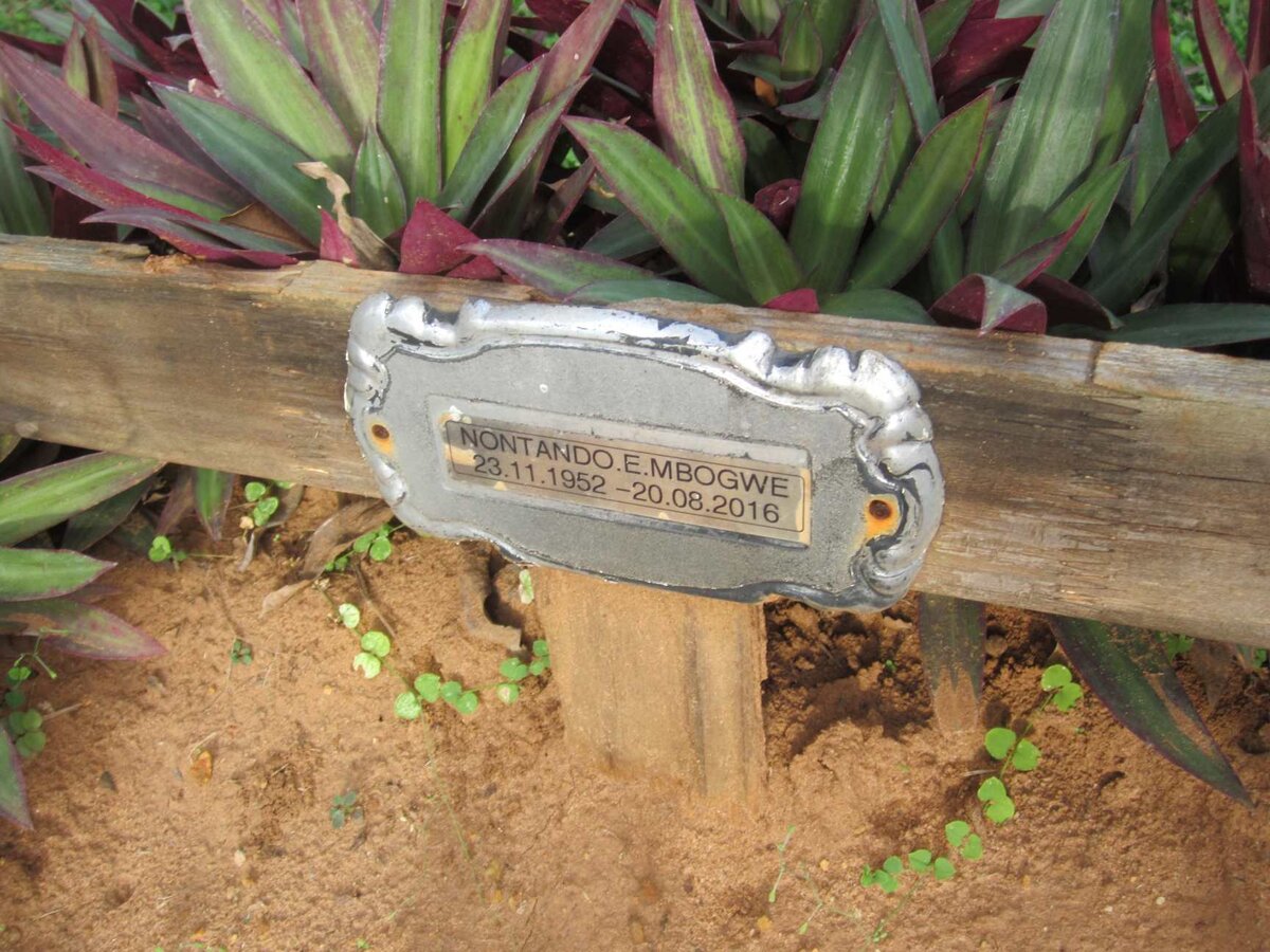 MBOGWE Nontando E. 1952-2016