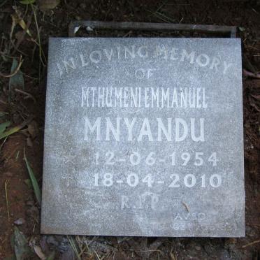 MNYANDU G.L. ? :: MNYANDU Mthumeni Emmanuel 1954-2010 