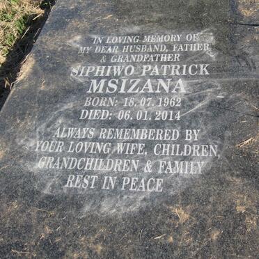 MSIZANA Siphiwo Patrick 1962-2014