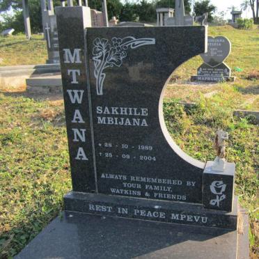 MTWANA Sakhile Mbijana 1989-2004
