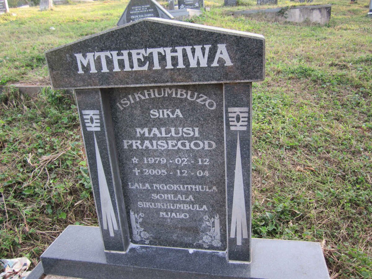 MTHETHWA Malusi Praisegod 1979-2005