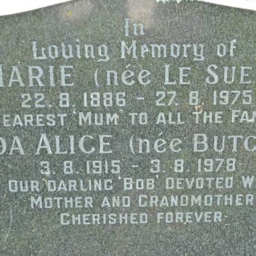 MARTINIS Marie, de nee LE SUEUR 1886-1975 :: DE MARTINIS Ada Alice nee BUTCHER 1915-1978