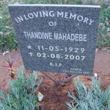MAHADEBE Thandiwe 1929-2007