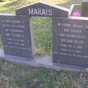 MARAIS William Peter 1897-1983 &amp; Amy Elizabeth 1910-1981