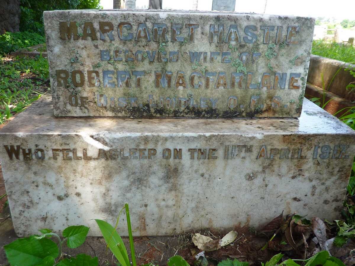 MACFARLANE Margaret Hastie -1917