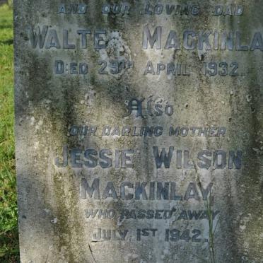 MACKINLAY Walter -1932 &amp; Jessie Wilson -1942