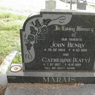 MARAIS John Henry 1904-1956 &amp; Catherine 1907-1989