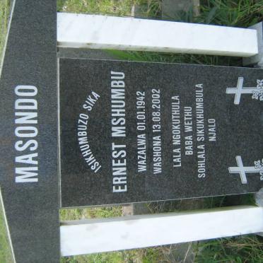 MASONDO Ernest Mshumbu 1942-2002