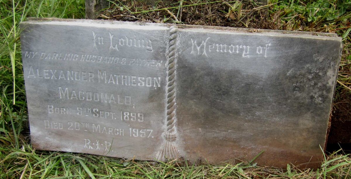 MACDONALD Alexander Mathieson 1899-1957
