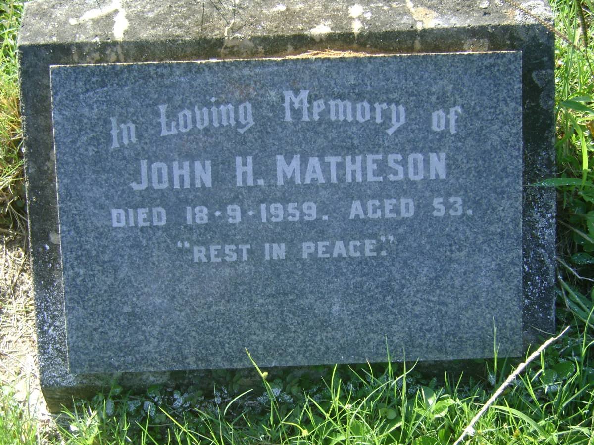 MATHESON John H. -1959