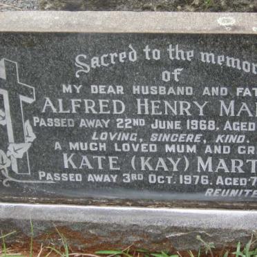 MARTIN Alfred Henry -1968 &amp; Kate -1976