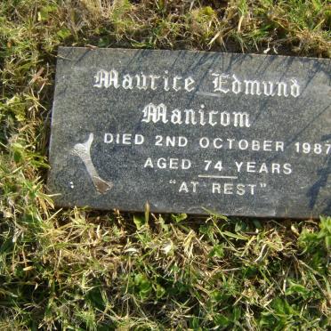MANICOM Maurice Edmund -1987