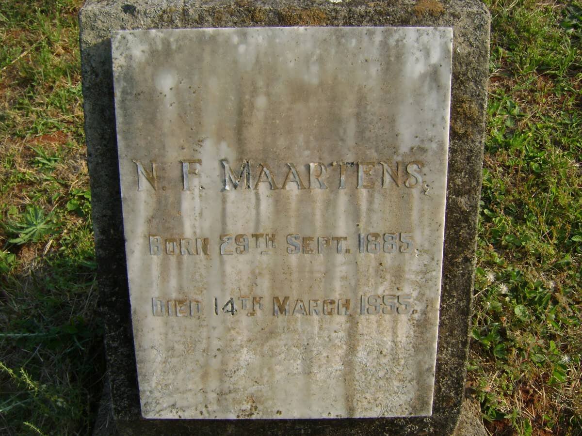 MAARTENS N.F. 1885-1955