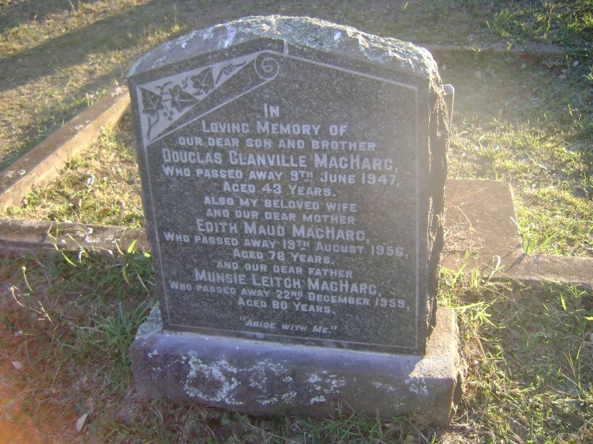 MacHARG Munsie Leitch -1959 &amp; Edith Maude -1956 :: MacHARG Douglas Glanville -1947