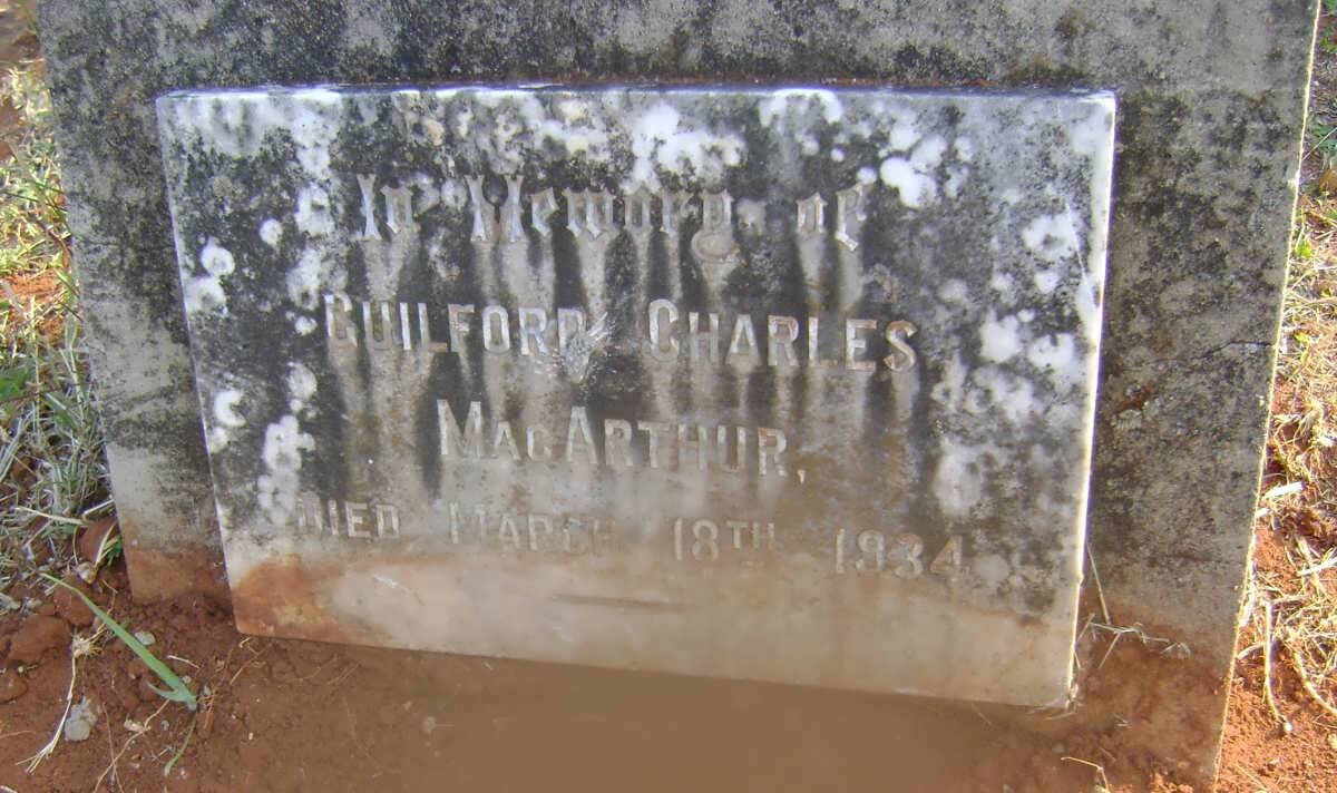 MacARTHUR Guilford Charles -1934
