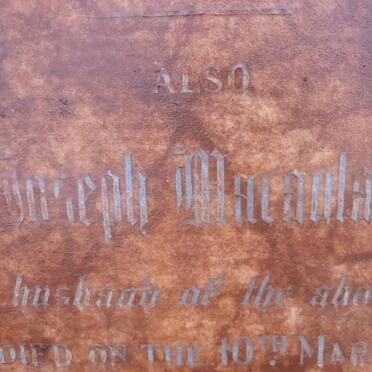 MACAULAY Joseph -1930 &amp; Rosetta Elizabeth -1926