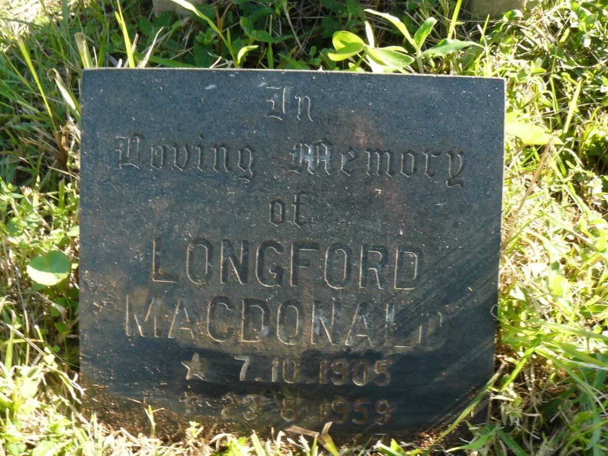 MACDONALD Longford 1905-1959