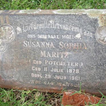 MARITZ Susanna Sophia nee POTGIETER 1878-1961