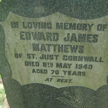 MATTHEWS Edward James -1940