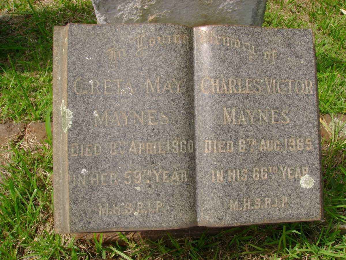 MAYNES Charles Victor -1965 &amp; Greta May 1960