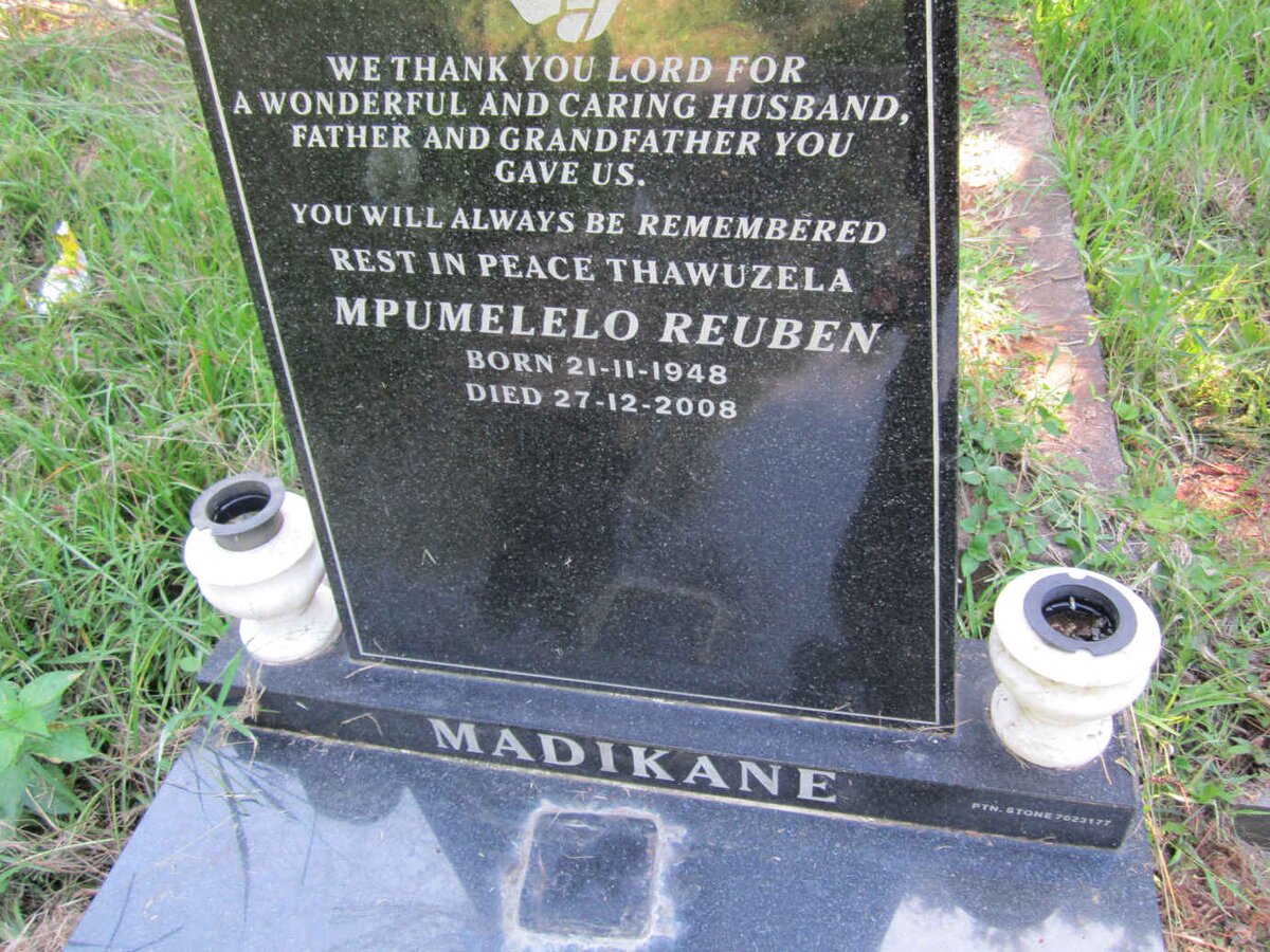 MADIKANE Mpumelelo Reuben 1948-2008
