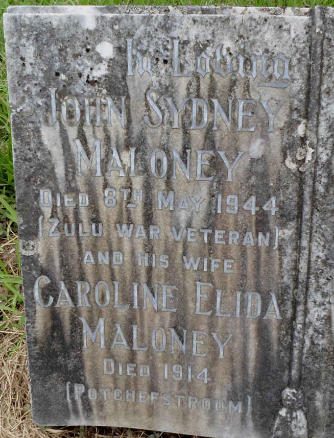 MALONEY John Sydney -1944 &amp; Caroline Elida -1914