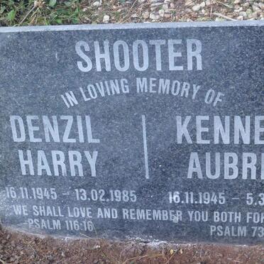 SHOOTER Denzil Harry 1945-1985 :: SHOOTER Kenneth Aubrey 1945-2005
