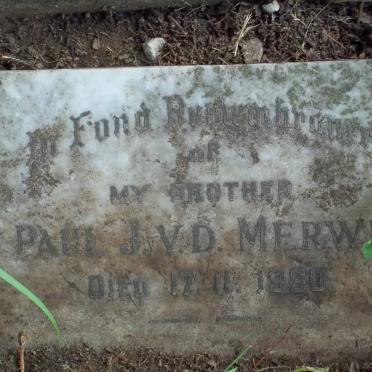 MERWE Paul J., van der -1960