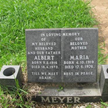 MEYER Albert 1916-1973 &amp; Maria 1919-1976