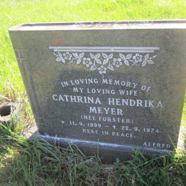 MEYER Cathrina Hendrika nee FORSTER 1899-1974