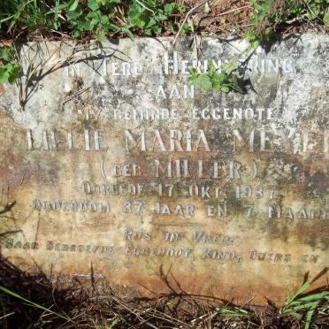 MEYER Lillie Maria nee MILLER -1937
