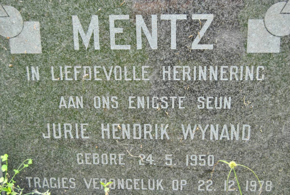 MENTZ Jurie Hendrik Wynand 1950-1978