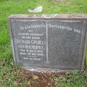 MERWE Richard Charles, van der 1910-1960