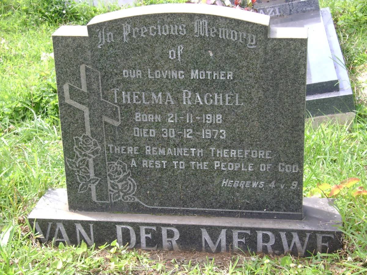 MERWE Thelma Rachel, van der 1918-1973