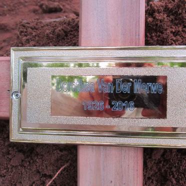 MERWE Jozua J., van der 1920-1985 :: MERWE Dorothea, van der 1926-2016
