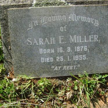 MILLER Sarah E. 1876-1955