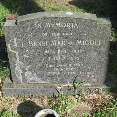 MICOLI Bensi Maria 1902-1975